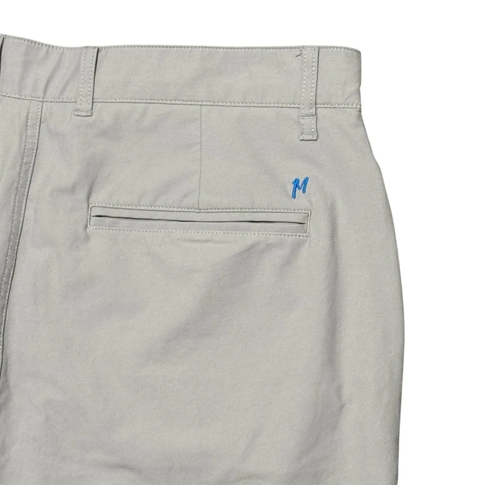 Mugsy Jacks Mens Golf Shorts Light Gray Performance Stretch Size 38